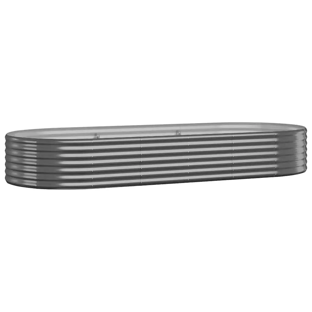 Raised Garden Bed Planter Outdoor Anthracite Steel Frame Vegetables Flowers