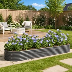 Galvanised Steel Raised Garden Bed Dimensions: 322L x 100W x 36H cm