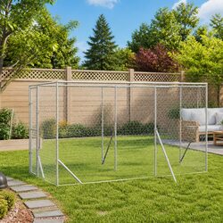 Outdoor Dog Kennel Enclosure Specifications: 2x6x2 m Steel