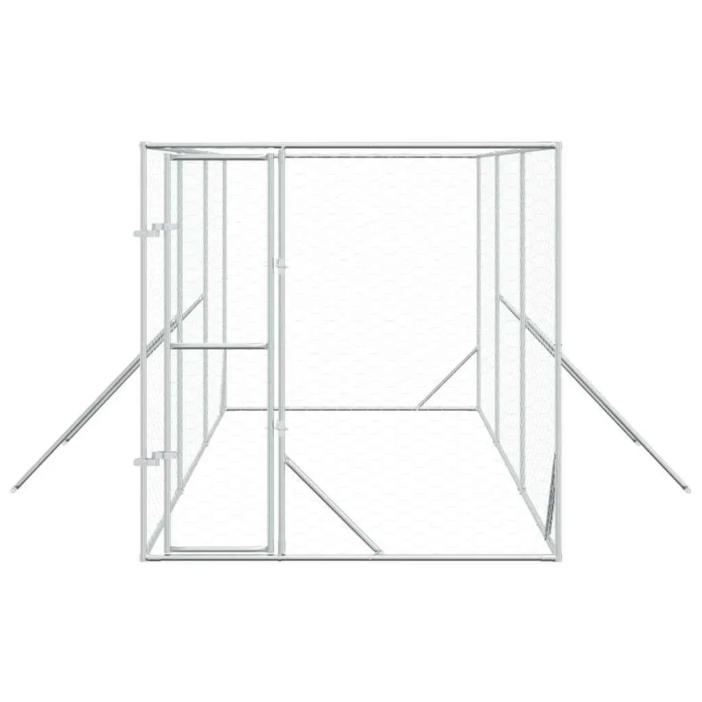 Dog Kennel Enclosure Outdoor 2x6x2 m Galvanised Steel