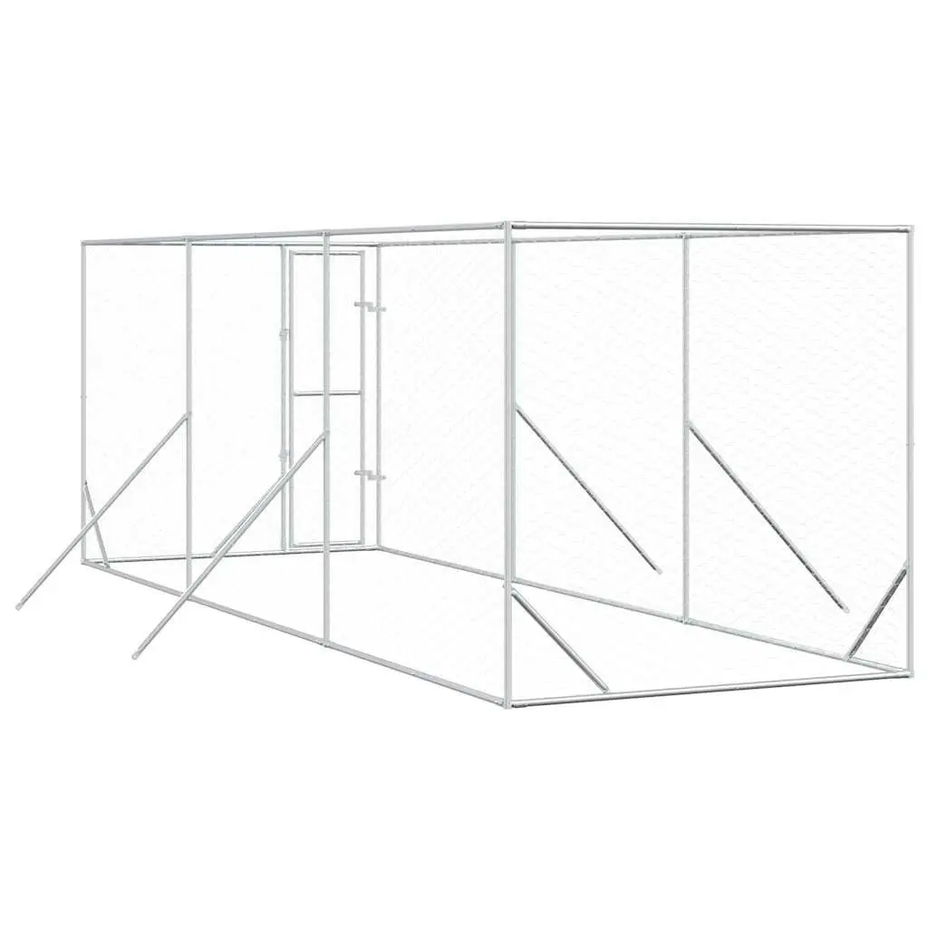 Dog Kennel Enclosure Outdoor 2x6x2 m Galvanised Steel