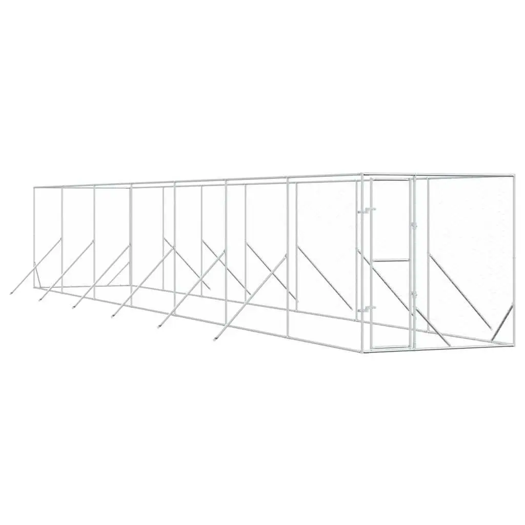 Dog Kennel Outdoor Use Galvanised Steel Run Pen Enclosure 2x14x2m