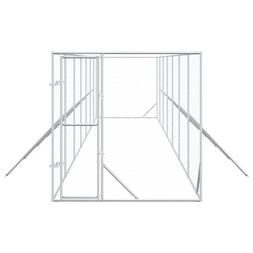 Dog Kennel Outdoor Use Galvanised Steel Run Pen Enclosure 2x14x2m