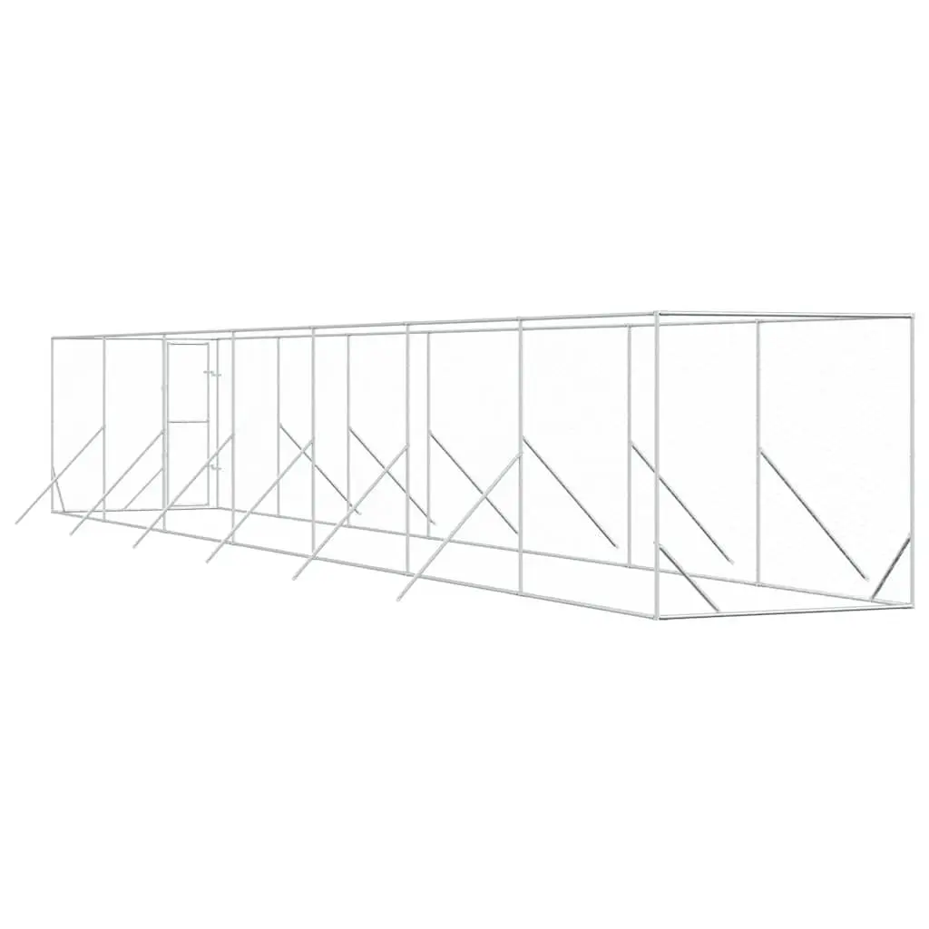 Dog Kennel Outdoor Use Galvanised Steel Run Pen Enclosure 2x14x2m