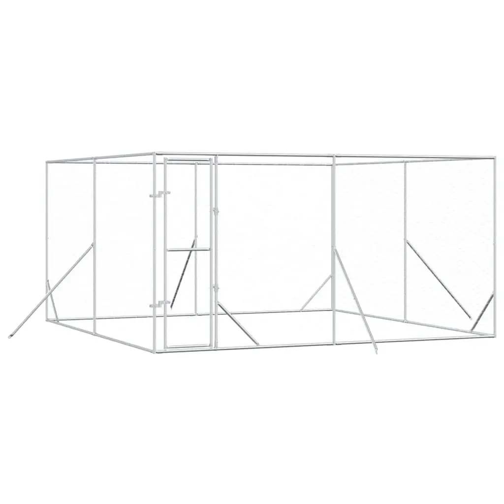 Dog Kennel Outdoor Use 4x4x2m Galvanised Steel Enclosure Run Cage