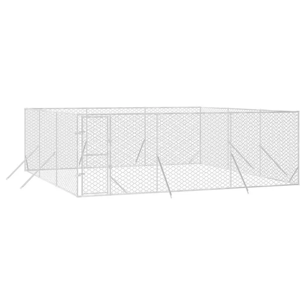 Dog Kennel Run Enclosure Outdoor 6x6x2 m Galvanised Steel
