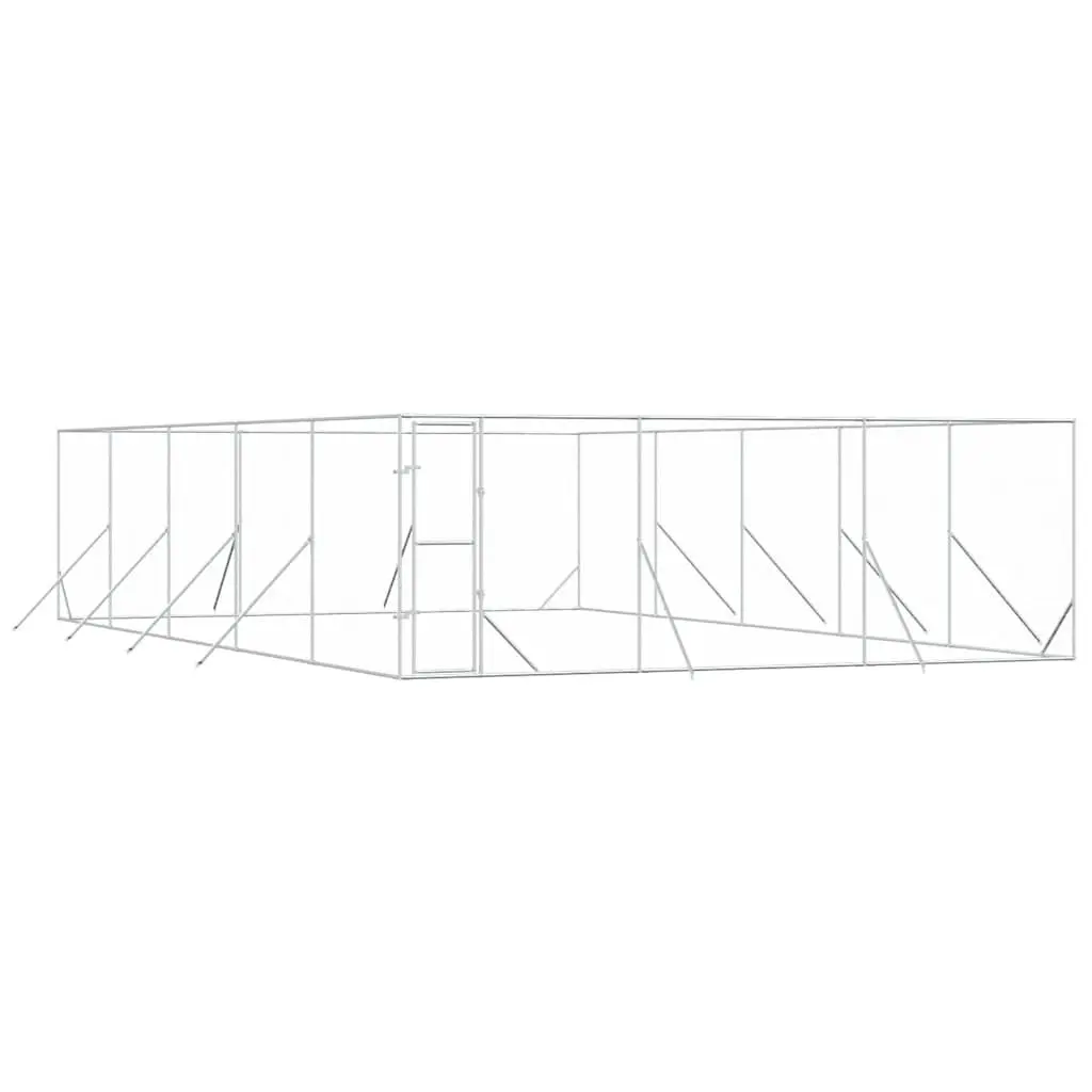 Dog Kennel Outdoor 6x10x2 m Galvanised Steel Sturdy Secure Pet Enclosure