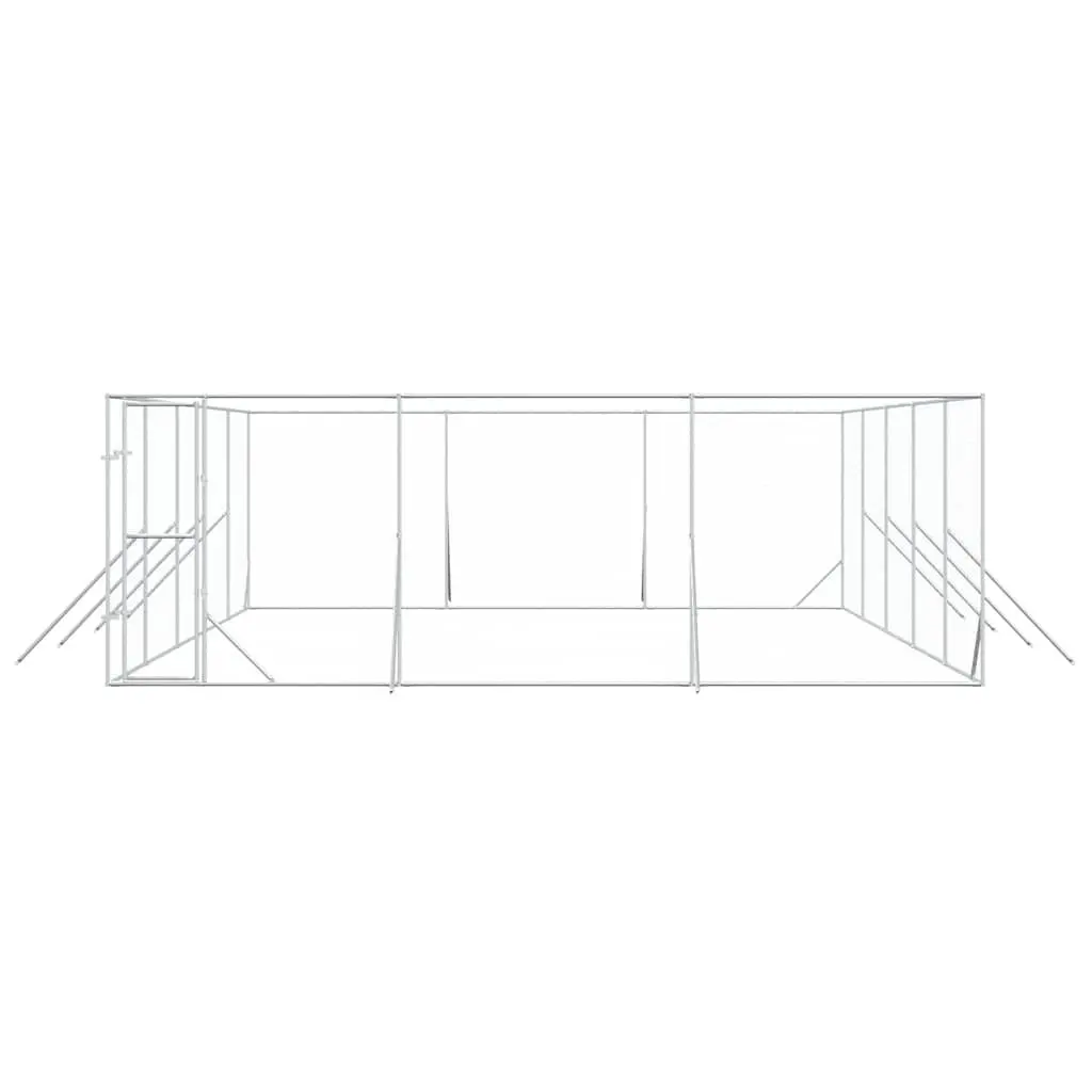 Dog Kennel Outdoor 6x10x2 m Galvanised Steel Sturdy Secure Pet Enclosure