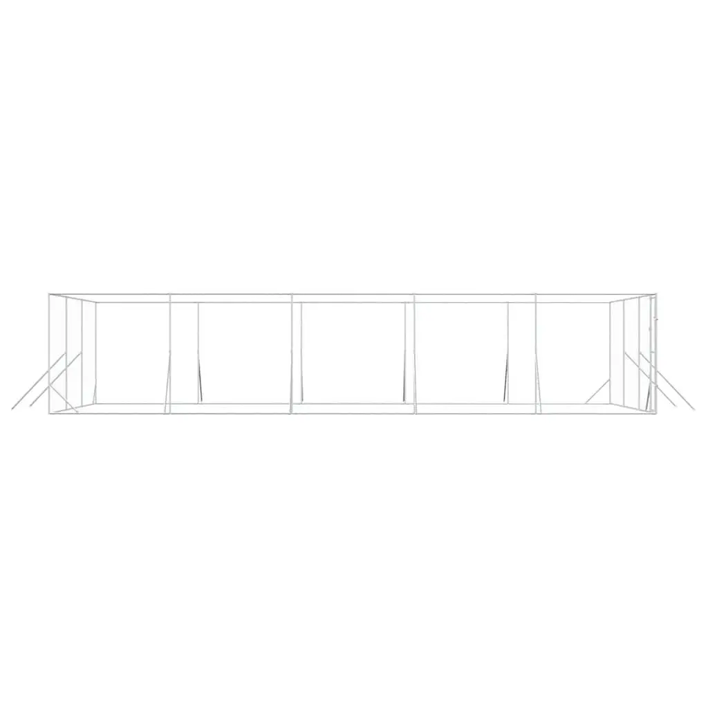 Dog Kennel Outdoor 6x10x2 m Galvanised Steel Sturdy Secure Pet Enclosure