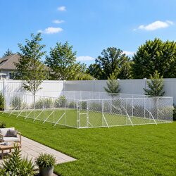 Outdoor Dog Kennel 8x16x2 m with Lockable Door