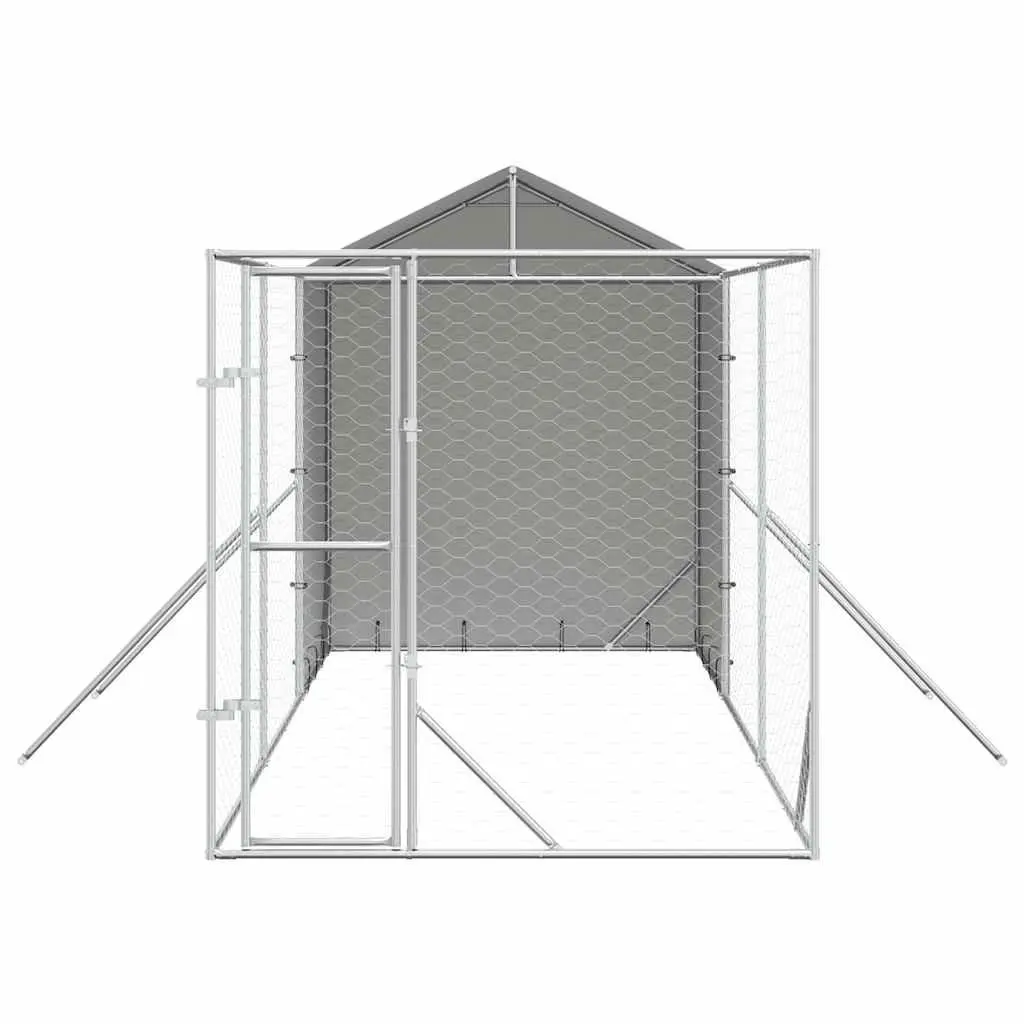 Outdoor Dog Kennel for Dogs 2x6x2.5m Galvanised Steel Cage Run Enclosure