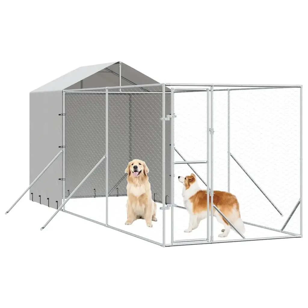 Outdoor Dog Kennel for Dogs 2x6x2.5m Galvanised Steel Cage Run Enclosure