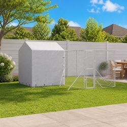 Outdoor Dog Kennel Dimensions 4x4x2.5m in Galvanised Steel