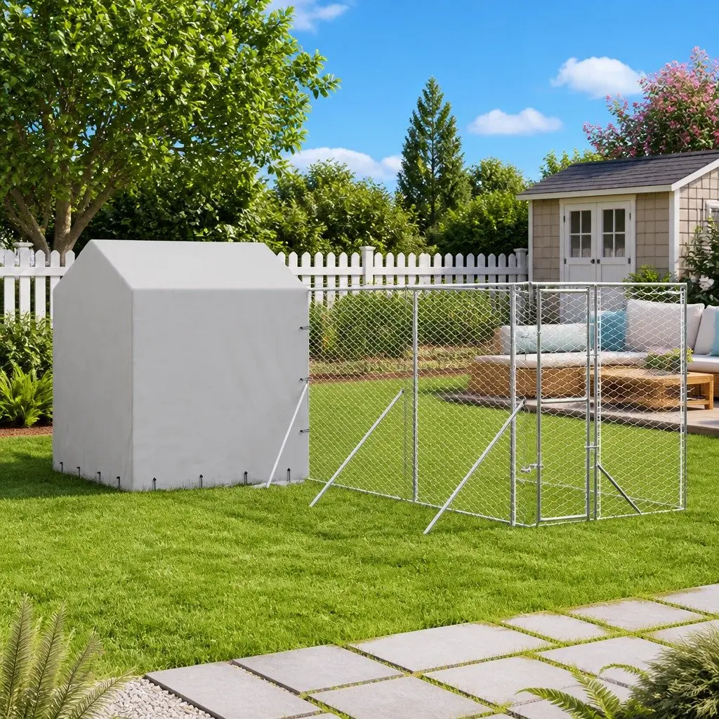 Outdoor Dog Kennel 6x6x2.5m