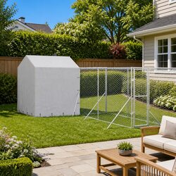 Outdoor Dog Kennel Specifications: 10x6x2.5 m Galvanised Steel