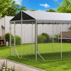 Outdoor Dog Kennel Specifications: 3x4.5x2.5m Galvanised Steel