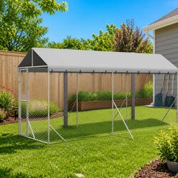 Outdoor Dog Kennel Specifications: 2x10x2.5m Steel Enclosure
