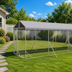 Outdoor Dog Kennel Specs: Galvanised Steel 2x14x2.5 m