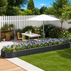 Galvanised Steel Raised Bed Specifications 507x100x36cm