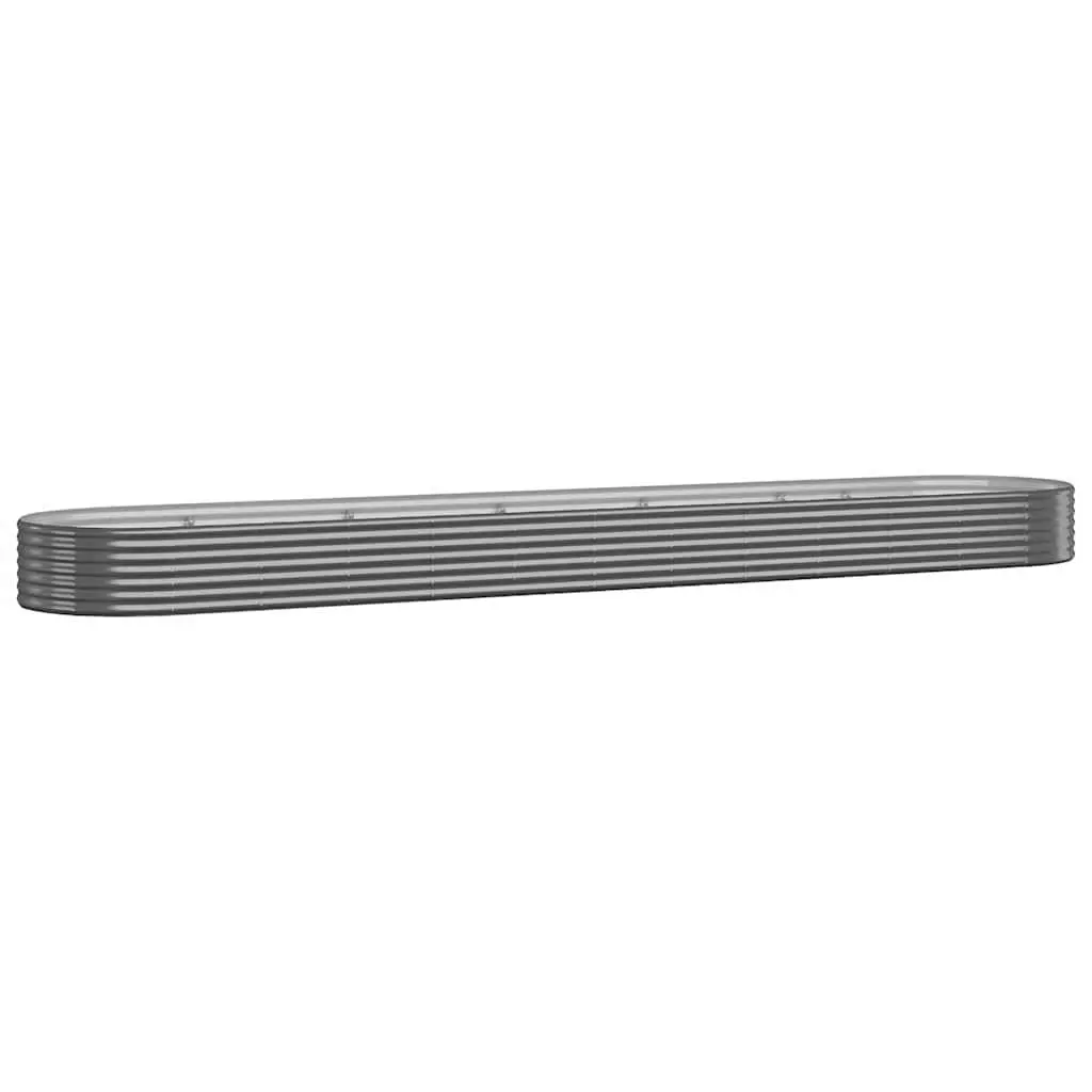 Garden Raised Bed Galvanised Steel Frame Outdoor Planter Anthracite 507x100x36cm