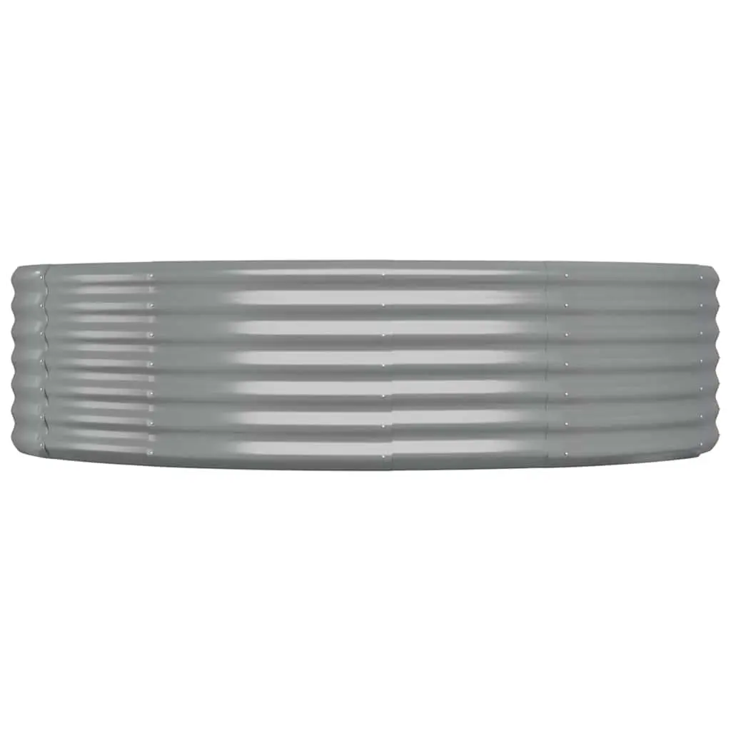 Galvanised Steel Garden Raised Bed Planter Box Outdoor Use 214 x 140 x 36 cm Grey