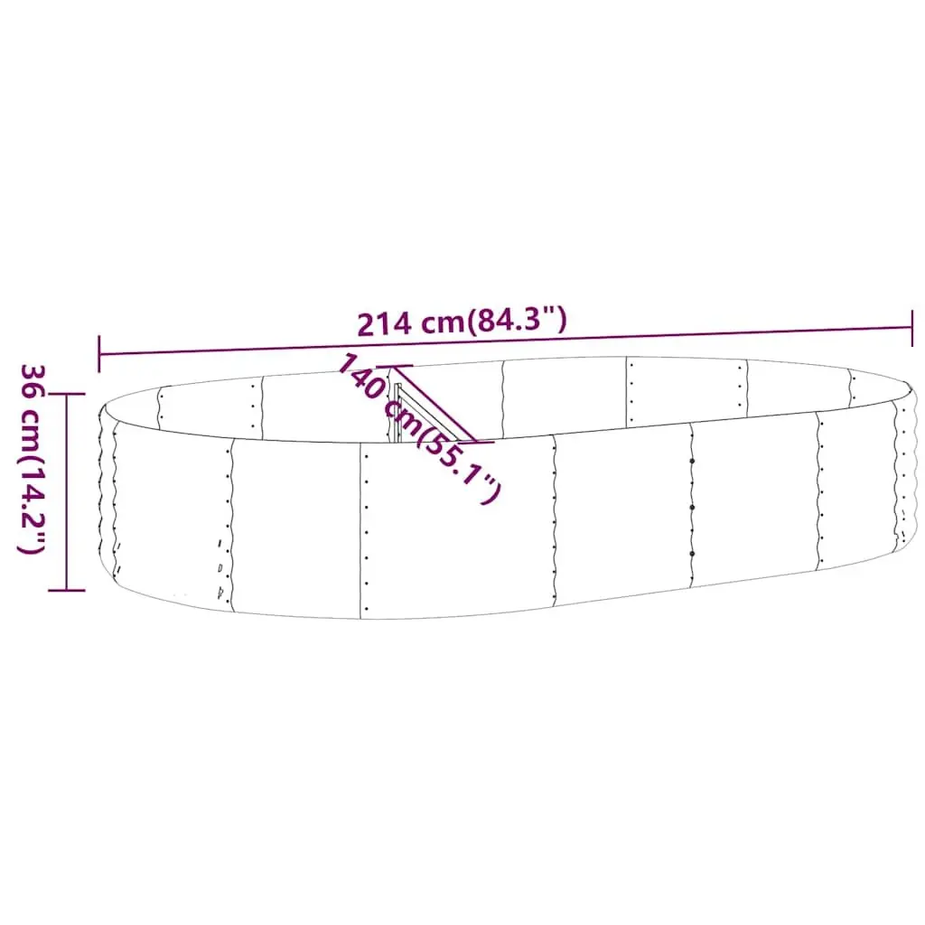 Raised Galvanised Steel Garden Bed