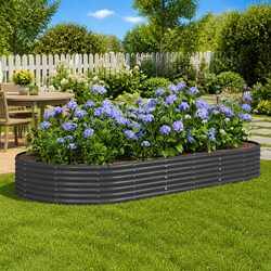 Garden Raised Bed Specifications: 296x140x36cm Galvanised Steel Planter