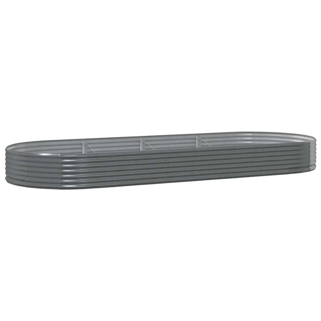 Galvanised Steel Raised Bed Planter Box Outdoor Garden Vegetable Flower Herb Pot 373 x 140 x 36 cm