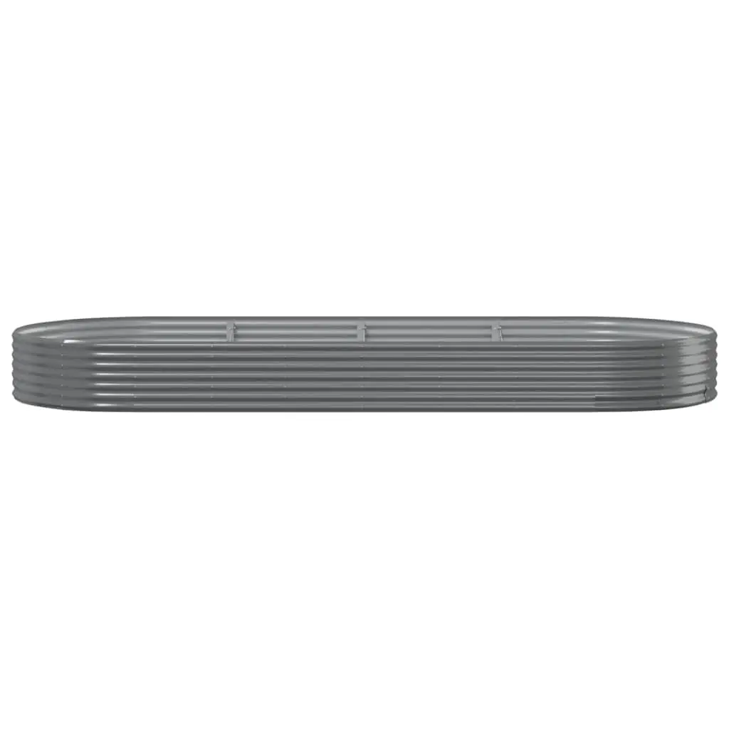 Galvanised Steel Raised Bed Planter Box Outdoor Garden Vegetable Flower Herb Pot 373 x 140 x 36 cm