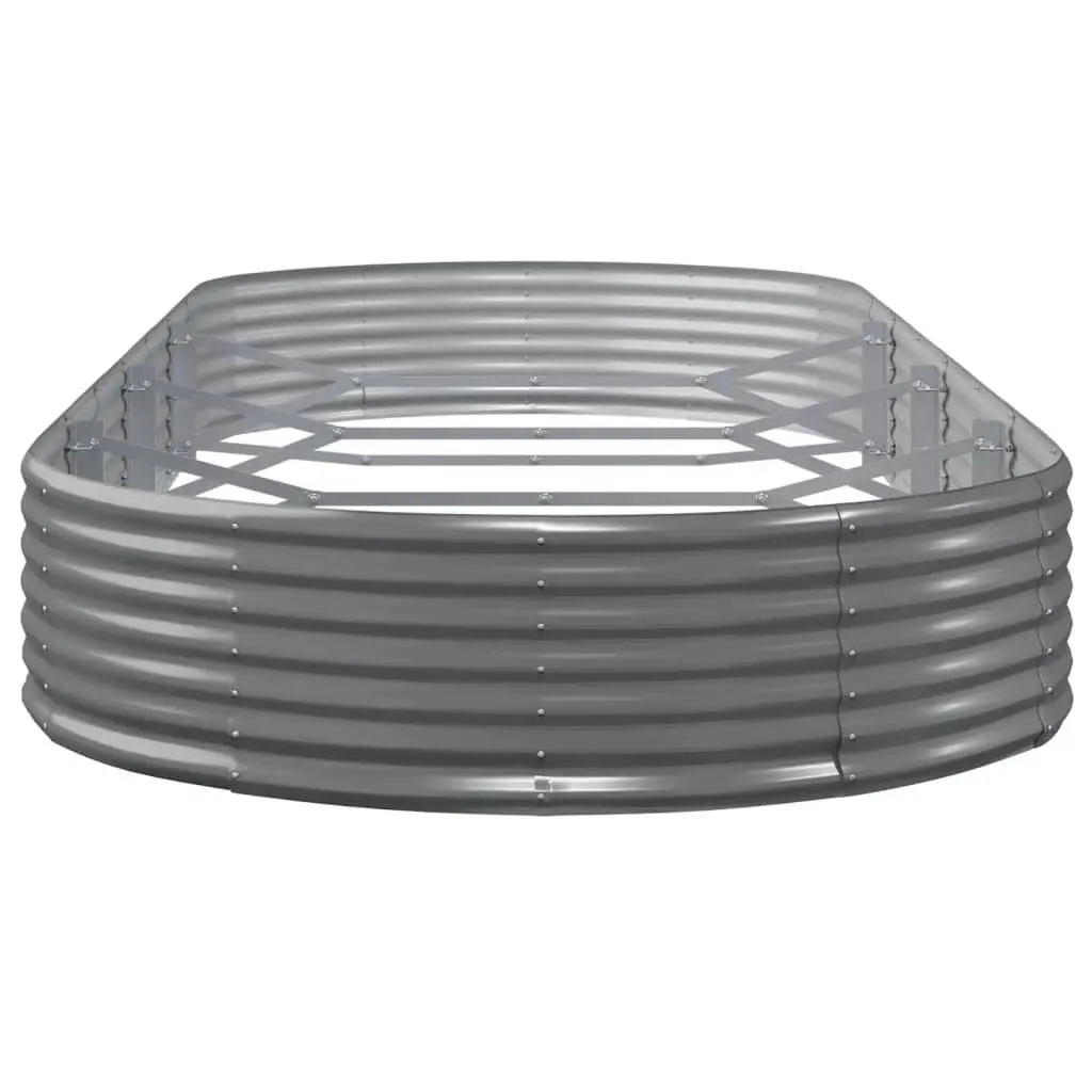 Galvanised Steel Raised Bed Planter Box Outdoor Garden Vegetable Flower Herb Pot 373 x 140 x 36 cm