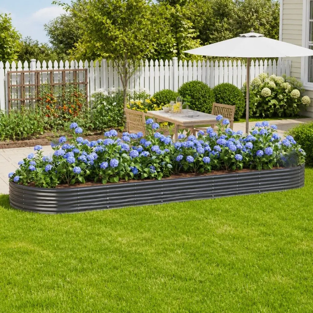 Raised Bed Planter in Steel Frame
