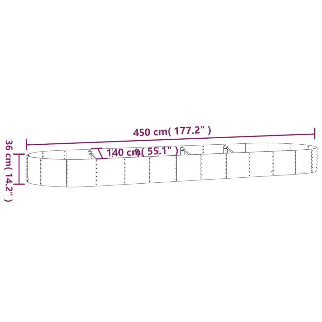 Raised Bed Planter in Steel Frame