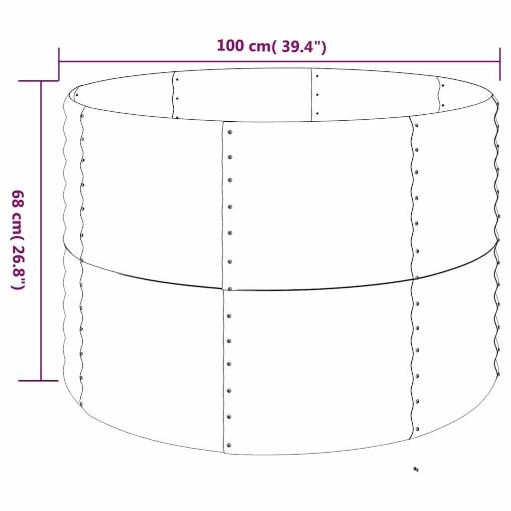 Raised Galvanised Steel Garden Bed