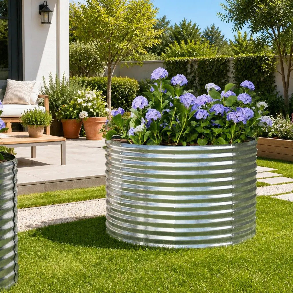 Garden Raised Bed Planter Box Outdoor Galvanised Steel Flower Vegetable Herb
