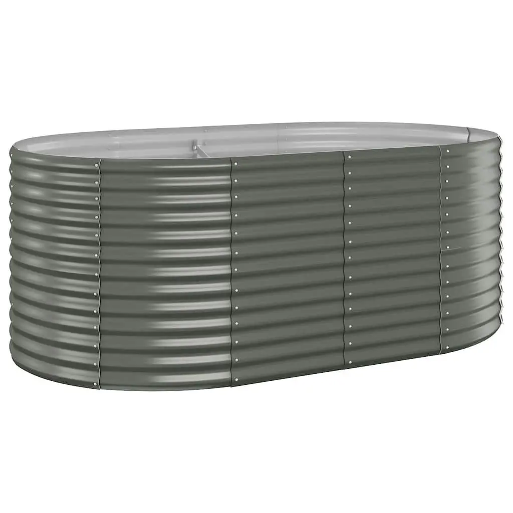 Garden Raised Bed Galvanised Steel Planter Box Grey Outdoor Vegetable Flower