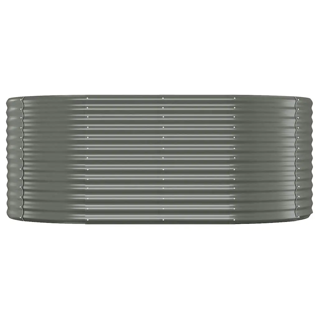 Garden Raised Bed Galvanised Steel Planter Box Grey Outdoor Vegetable Flower