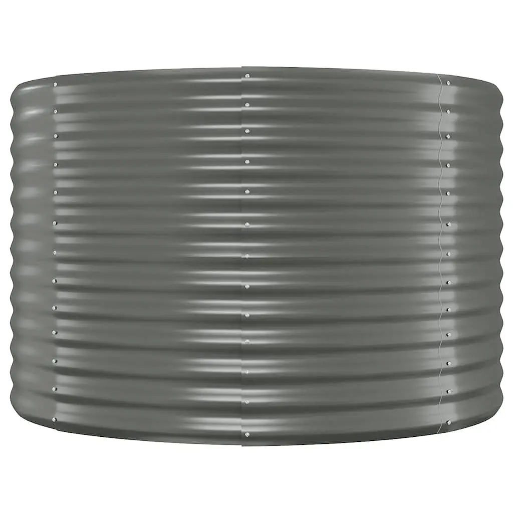 Garden Raised Bed Galvanised Steel Planter Box Grey Outdoor Vegetable Flower