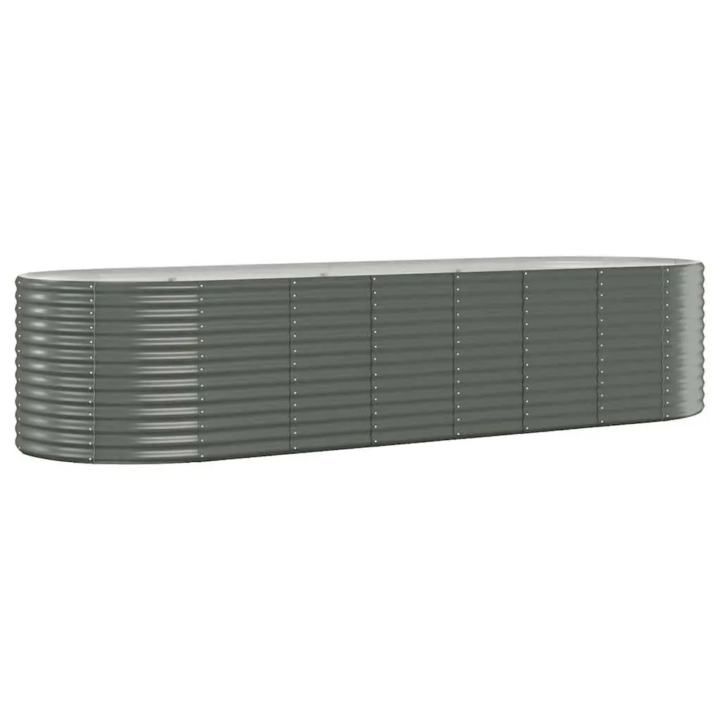 Galvanised Steel Raised Bed Planter Box Outdoor Garden Vegetable Herb 322 x 100 x 68 cm