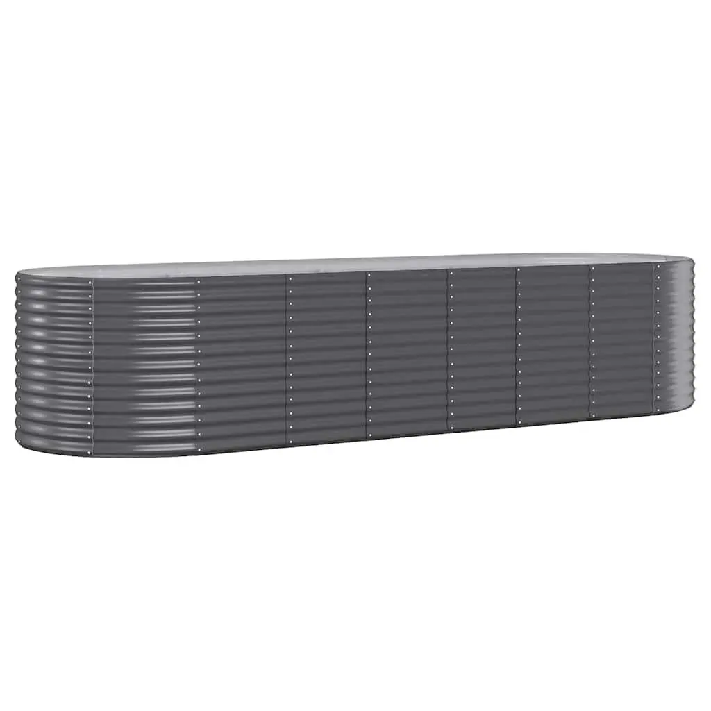 Garden Raised Bed Planter Box Galvanised Steel Frame Outdoor Anthracite