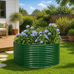 Garden Raised Bed Planter Box 140x140x68cm Green
