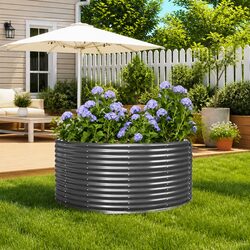 Specifications for Grey Raised Garden Bed 140x140x68 cm