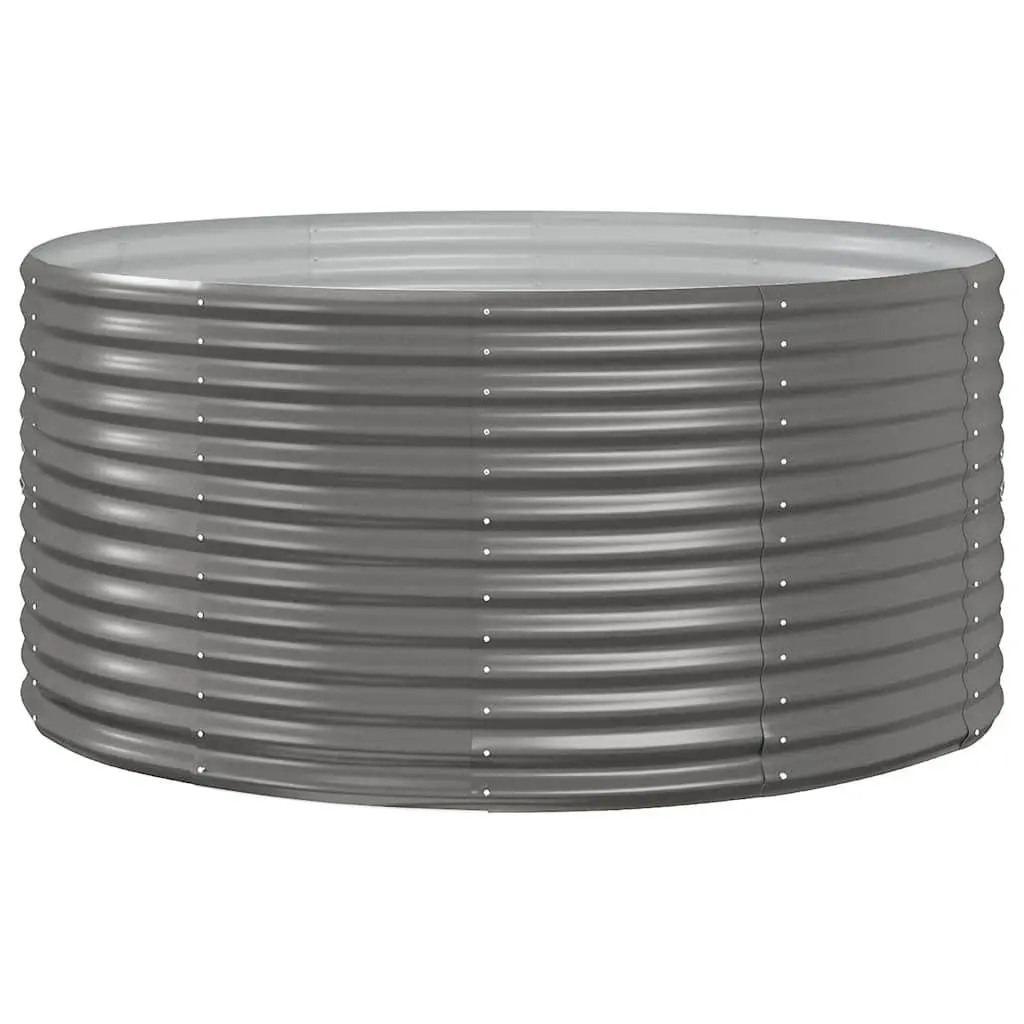 Grey Raised Garden Bed 140x140x68 cm