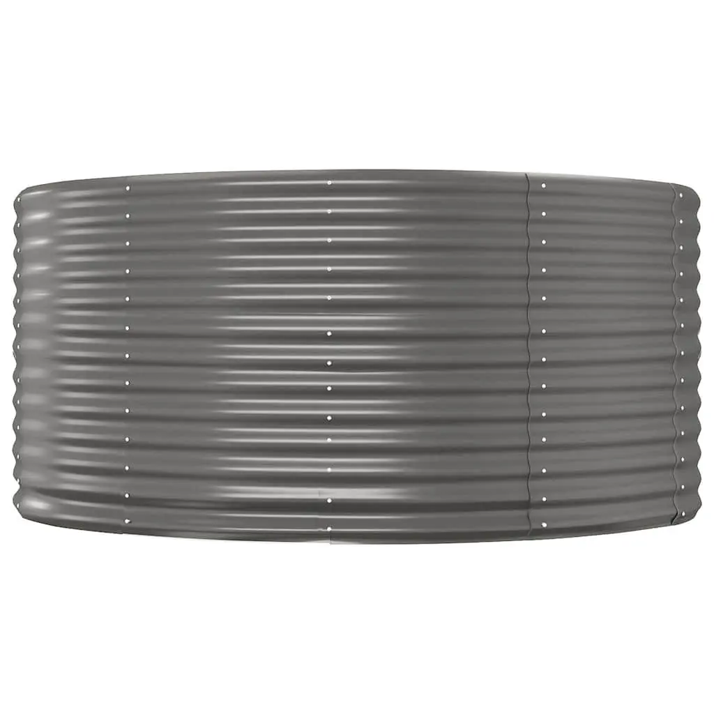 Grey Raised Garden Bed 140x140x68 cm