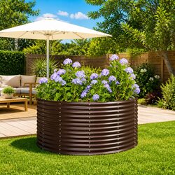 Garden Raised Bed Specifications: 140x140x68cm, Steel