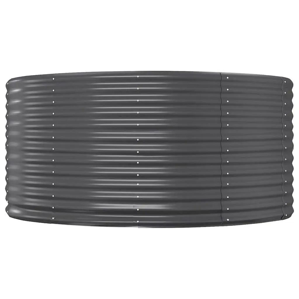Garden Raised Bed Anthracite Outdoor 140x140x68cm Galvanised Steel Planter Box