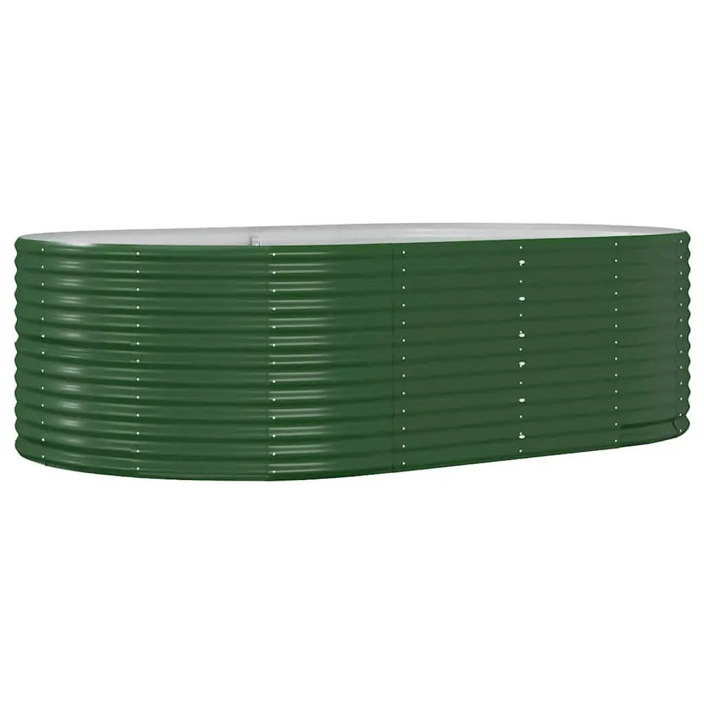 Raised Garden Bed Outdoor Green 212x140x68cm Galvanised Steel Planter Box