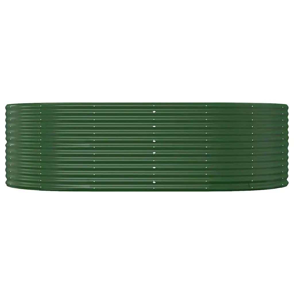 Raised Garden Bed Outdoor Green 212x140x68cm Galvanised Steel Planter Box