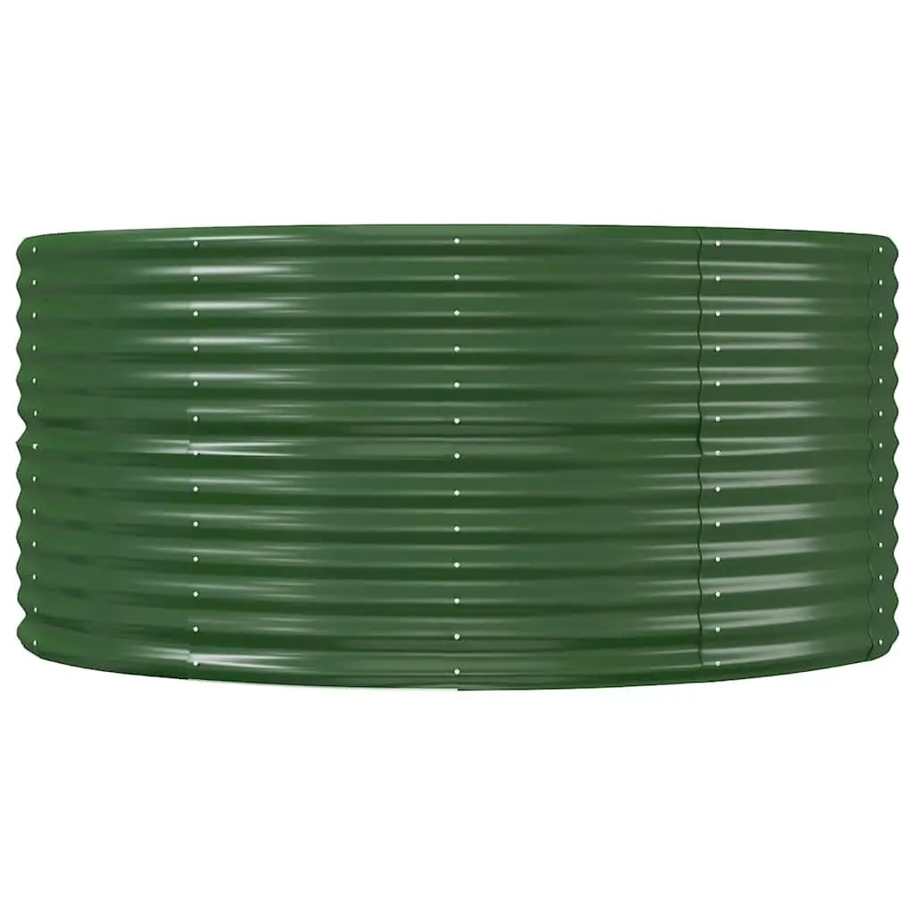 Raised Garden Bed Outdoor Green 212x140x68cm Galvanised Steel Planter Box