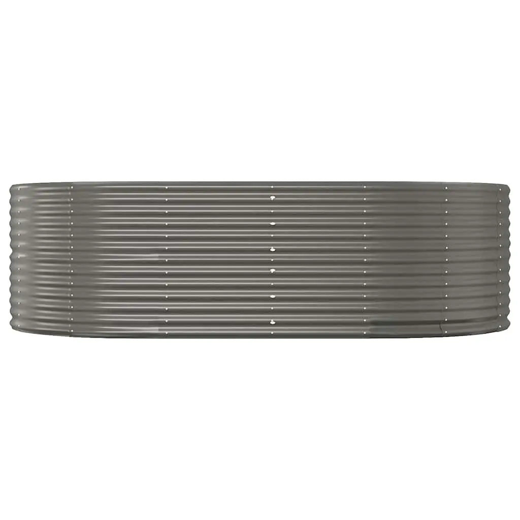 Galvanised Steel Frame Raised Garden Bed Planter Box Outdoor Grey 212x140x68cm