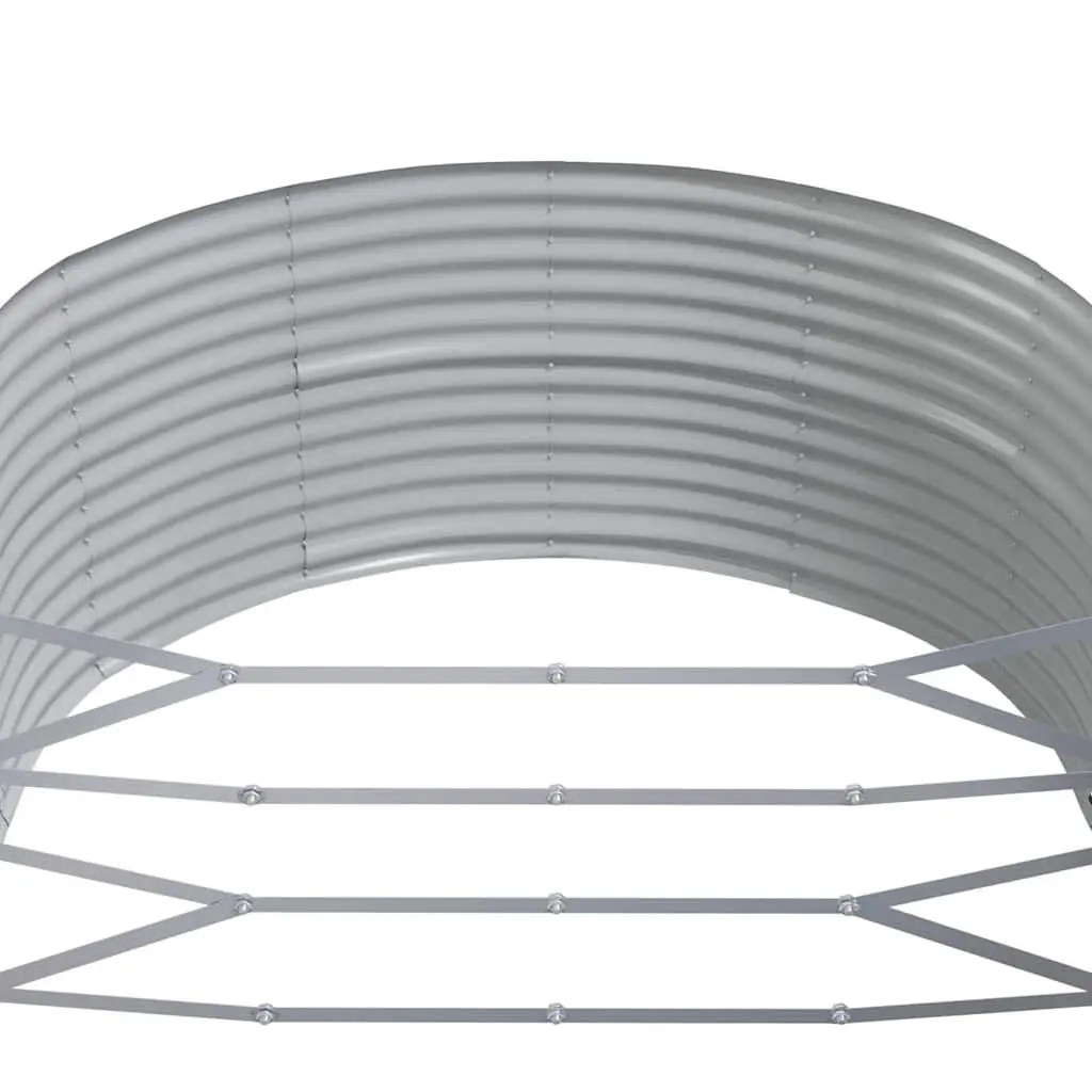 Garden Raised Bed Anthracite 212x140x68 cm Galvanised Steel Planter Box